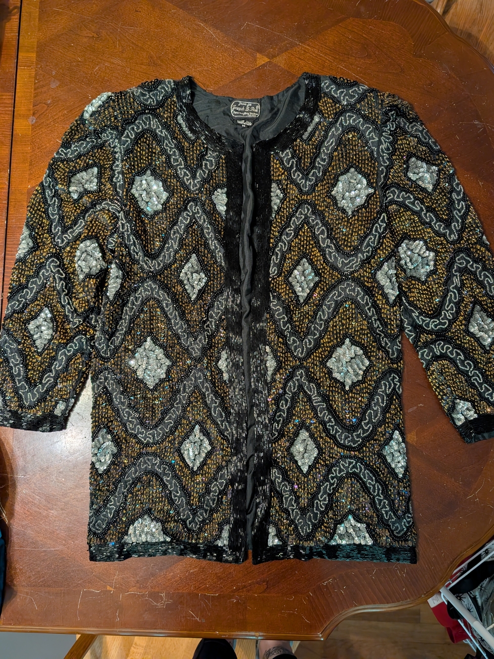Vintage Jean for Joseph Le Bon Beaded Silk Evening Jacket M